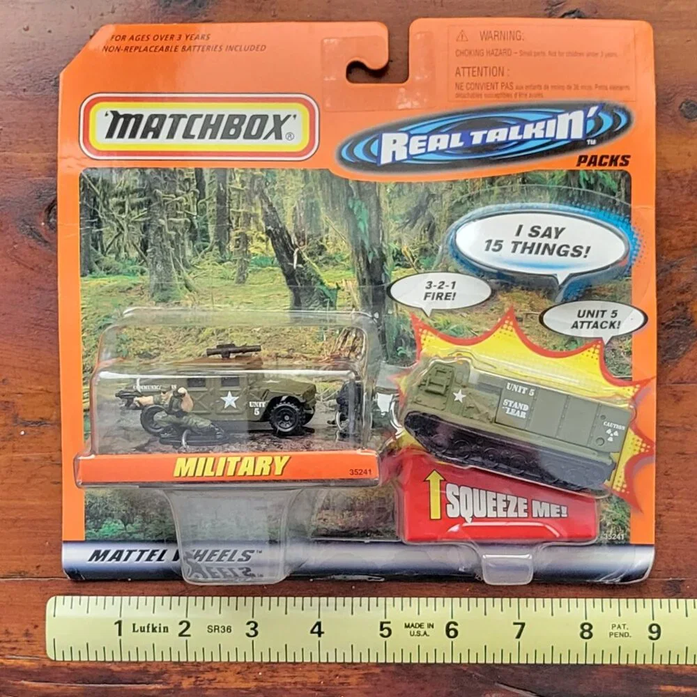 Vintage Matchbox Mattel Wheels Real Talkin' Military Pack 1998 New in Box NIB